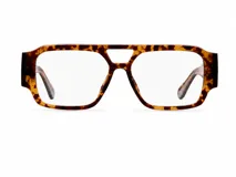 Armazón de receta con diseño oversized de estilo aviador y doble puente. Presenta un frontal flat-top con montura de carey.