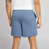 Juego de dos shorts de pijama color azul, con cintura elástica y cordón ajustable.