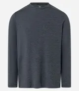 Remera deportiva de manga larga Get Over color gris melange, con cuello redondo y confeccionada en tejido tecnológico de secado rápido.
