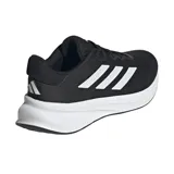 Championes Adidas Response color negro con detalles blancos, ideales para running.