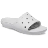 Chancletas Crocs modelo Classic Slide de color blanco, fabricadas en material Croslite™ con perforaciones en la tira superior para personalizar con Jibbitz™.