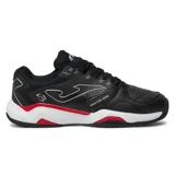 Championes deportivos Joma Master 1000 para hombre, color negro con detalles en blanco y rojo. Recomendados para entrenamiento de pádel de baja frecuencia.
