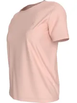 Remera de cuello redondo y manga corta, confeccionada en tejido de punto de algodón regenerativo. Presenta un diseño de corte regular con el logo de la marca bordado en el mismo tono en el pecho.