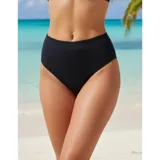 Pack de tres bombachas de bikini tipo colaless de tiro alto con detalle de fruncido en la parte posterior. Incluye una prenda en color negro, una en color blanco y una con estampado animal print de leopardo.