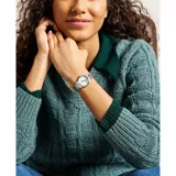 Reloj Fossil Gilmore de acero plateado con esfera plateada de 28mm y números romanos.