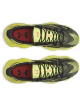 Championes Under Armour Flare, modelo de running en color verde flúor y negro, con capellada de malla transpirable y suela con amortiguación.