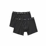 Pack de dos bóxers lisos marca Mistral, uno negro y otro gris, con cintura elástica y logo impreso.