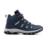 Bota de trekking Hi-Tec Donna color azul marino con detalles en gris y blanco.