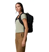 Mochila Columbia modelo Atlas Explorer 28L de color negro, con compartimentos principales con cierre, funda para portátil con forro polar, bolsillos organizadores y cordones elásticos externos.