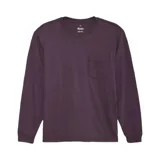 Remera de manga larga color bordeaux con bolsillo en el pecho.