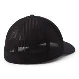 Gorra Columbia modelo Mesh, color negro, con diseño tipo trucker con parte posterior de malla transpirable, visera curva y el logo de la marca bordado en el frente.