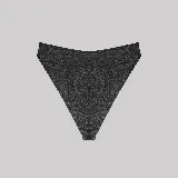 Bombacha de lycra negra de tiro alto con cavado ochentero y entrepierna de algodón PIMA.