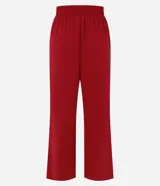 Pantalón deportivo Get Over de corte recto en color verde oscuro, confeccionado en microfibra elastizada. Cuenta con cintura elástica con lazo ajustable del mismo tejido y bolsillos frontales.