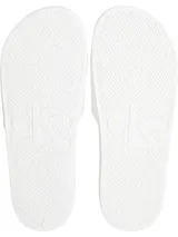 Ojotas blancas de Calvin Klein Jeans con logo CK en negro.