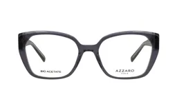 Anteojos de receta Azzaro, modelo 30406 col 2, con armazón de acetato color gris cristal y forma cuadrada.
