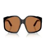 Lentes de sol Miu Miu modelo A07Y, con armazón amplio de acetato color negro y cristales marrones.