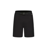 Short cargo negro con cintura elástica y cinturón incorporado con hebilla plástica.