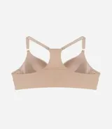 Soutien básico color piel, modelo push up con espalda nadador y cierre frontal.