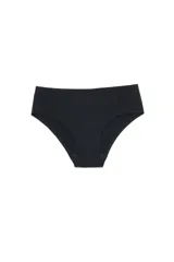 Bombacha tipo bikini de microfibra con corte láser, diseño de tiro medio y calce limpio sin costuras visibles. Cuenta con refuerzo interior de algodón.