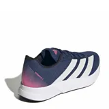 Championes de running Adidas Duramo RC2 para mujer, en color azul marino con las icónicas tres tiras laterales en blanco. Presentan una parte superior de malla transpirable, mediasuela con tecnología LIGHTMOTION para mayor amortiguación y suela de goma Adiwear para un agarre óptimo.