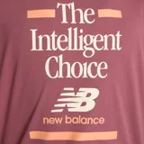 Remera de algodón de corte holgado, color bordó, con cuello redondo y estampado gráfico pequeño en el pecho con la frase 'The Intelligent Choice'.