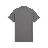 Chomba deportiva Puma del Club Peñarol, color gris con cuello polo y cierre de botones. Cuenta con el logo de Puma en amarillo en el pecho derecho y el escudo del club en el izquierdo.