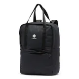 Mochila Columbia Trail Traveler de 18 litros, color negro, con diseño versátil para uso urbano o al aire libre. Cuenta con compartimento para computadora portátil de hasta 15 pulgadas, bolsillo lateral para botella de agua, bolsillo frontal con cierre y respaldo acolchado para mayor soporte.