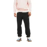 Pantalón de jogging negro de felpa francesa con cintura y puños elásticos, cordón plano de algodón y logo bordado en el muslo izquierdo.