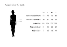 Pantalón deportivo azul marino de corte recto y talle medio, con cintura elástica ajustable con cordón, bolsillos delanteros y traseros, y una franja blanca a lo largo de la costura lateral.