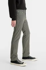 Jean Levi's 511 Slim Fit Cord Pewter, de corte slim, color gris, con tiro medio.