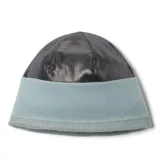 Gorro de lana tejido en color azul claro, con tecnología reflectante térmica Omni-Heat en el interior y logo de la marca bordado en el frente.