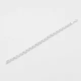 Pulsera de eslabones tipo rolo doble en plata 925.