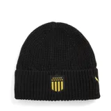 Gorro tipo beanie de punto acanalado en color negro, con el escudo del Club Atlético Peñarol aplicado en el frente y logo de la marca Puma bordado en el lateral.