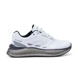 Championes deportivos Hi-Tec Dereck, color blanco con detalles en gris y negro.