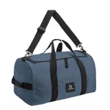 Bolso deportivo Topper Heritage II de color azul con detalles en negro. Cuenta con compartimento principal con cierre, correas de mano y correa de hombro ajustable y extraíble.