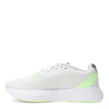 Championes Adidas Duramo SL blancos con detalles en gris, negro y verde flúo.