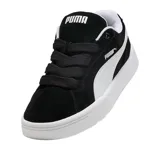 Championes Puma modelo Park Lifestyle Easy, de diseño urbano en color negro con detalles en blanco. Confeccionados en gamuza con la icónica franja lateral de la marca y suela de goma resistente.