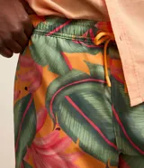 Camisa comfort de manga larga y cuello inglés, confeccionada en mezcla de lino y algodón. Presenta un diseño básico sin estampa con cierre frontal de botones.