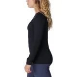Remera térmica de manga larga Columbia Midweight Stretch Omni-Heat en color negro, con diseño de cuello redondo y costuras ergonómicas. Presenta el logo de la marca estampado en el pecho.