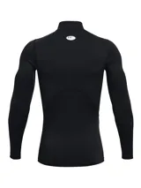 Remera térmica de manga larga Under Armour ColdGear Armour Comp Mock, color negro, con cuello alto y ajuste ceñido. Cuenta con el logo de la marca estampado en el cuello.