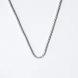 Cadena de plata 925 con tejido tipo cordón soga.