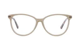 Armazón para lentes Demenego, modelo 142/54, color cristal gris con forma de ojo de gato.
