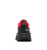 Championes de trekking Columbia modelo Tellurix Titanium Omni-Max, color rojo con detalles en negro. Confeccionados con malla técnica transpirable e impermeable OutDry, mediasuela Techlite+ para mayor estabilidad y amortiguación, y suela Vibram con tacos de 4.5 mm para máxima tracción.
