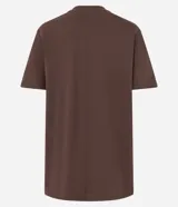 Remera de algodón color marrón oscuro con estampa frontal de los personajes de Scooby-Doo (Scooby, Shaggy, Fred, Daphne y Velma) y el logo de la serie.