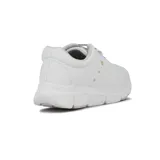 Championes urbanos Comfortflex color blanco con cordones elásticos y detalles dorados.