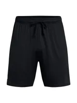 Short de entrenamiento Under Armour Tech, color negro, con cintura elástica y cordón de ajuste exterior. Presenta bolsillos laterales abiertos y logo de la marca en la pierna derecha.