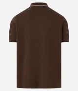 Polo de manga corta marca Marfinno, confeccionada en tejido de algodón con textura tipo waffle. Presenta cuello solapa con detalle de línea en contraste y cierre frontal con botones.