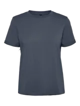 Remera de algodón orgánico con cuello redondo y mangas cortas, de calce regular.