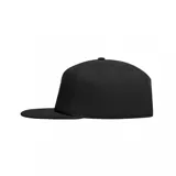 Gorra tipo snapback color negro con estructura de cinco paneles. Presenta un bordado frontal en hilo plateado que incluye el logo Jumpman dentro de un escudo y seis estrellas en la parte superior.
