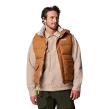 Chaleco reversible Columbia de la colección Heritage, con diseño acolchado en color marrón. Cuenta con cierre frontal, bolsillos laterales de doble entrada y dobladillo ajustable con cordón. Incorpora tecnología Omni-Shield para repeler la humedad y manchas.